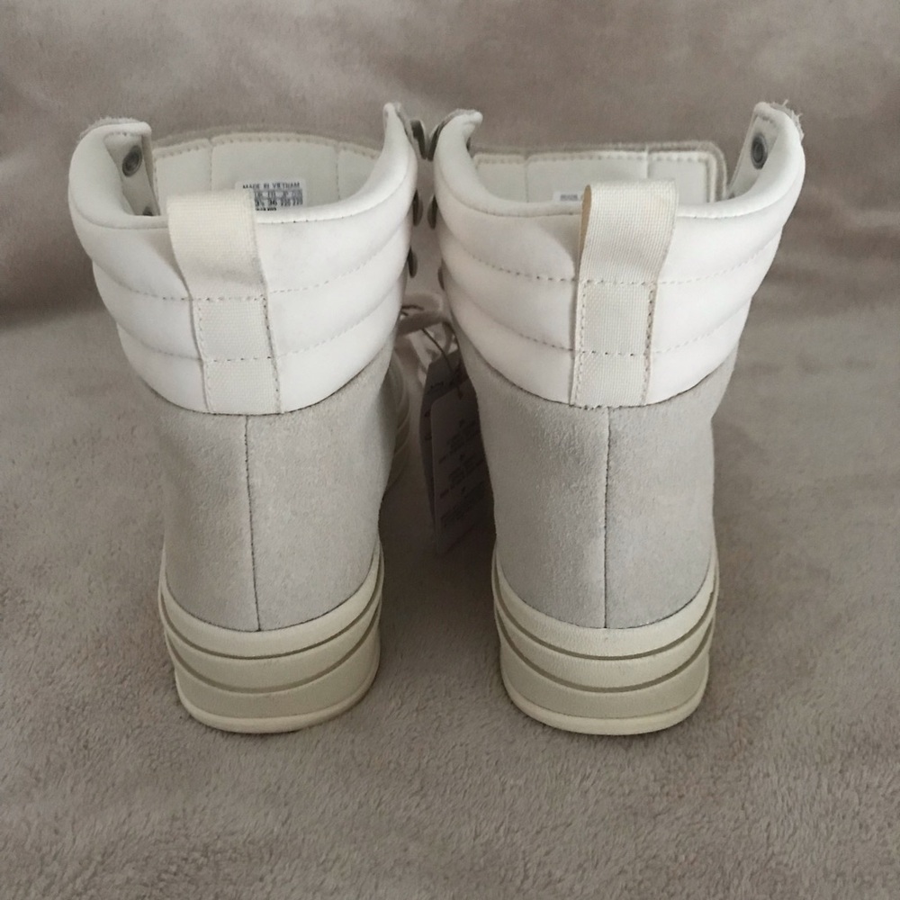 Women’s 5 ADIDAS Gazelle Wonder White High Top Lace Up Platform Sneaker Boot NWT - Picture 9 of 16